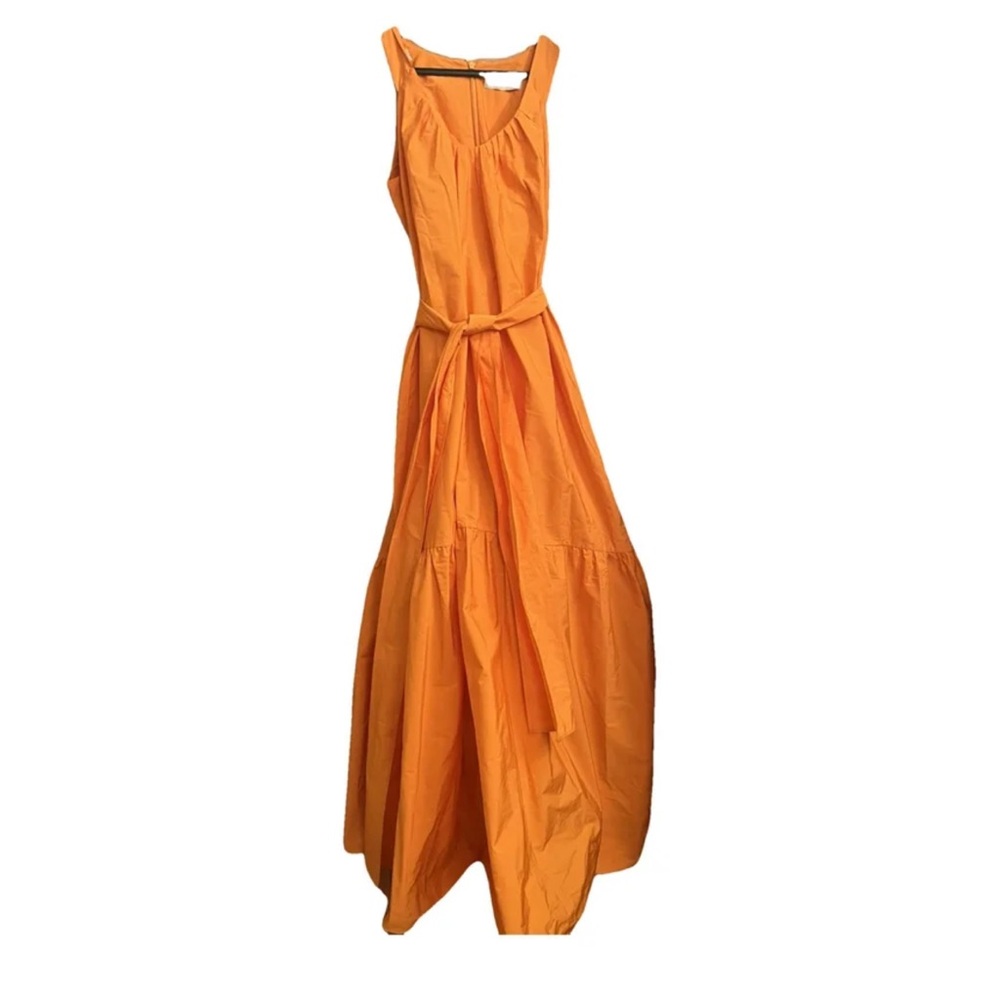 Vibrant Orange Sleeveless Maxi Dress Purificación García